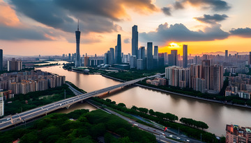 乌云下的广州塔