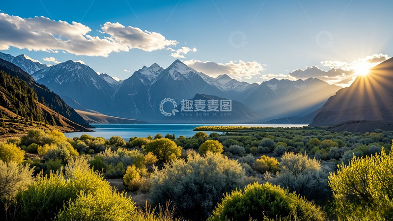 高清大图下载【趣麦麦图】美丽的雪山大山