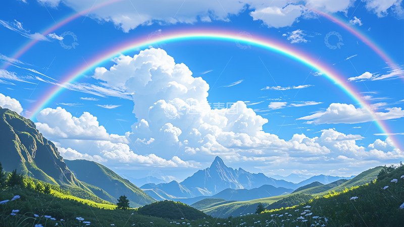 高清大图下载【趣麦麦图】美丽的彩虹蓝天