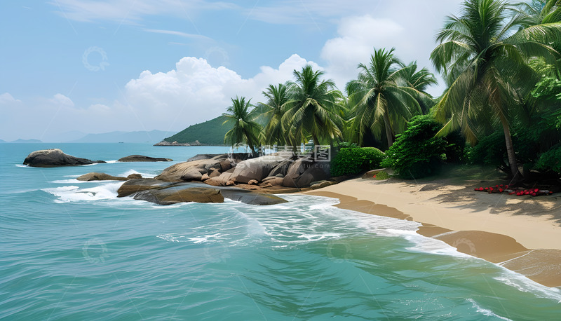 高清大图下载【趣麦麦图】海南美丽的海边