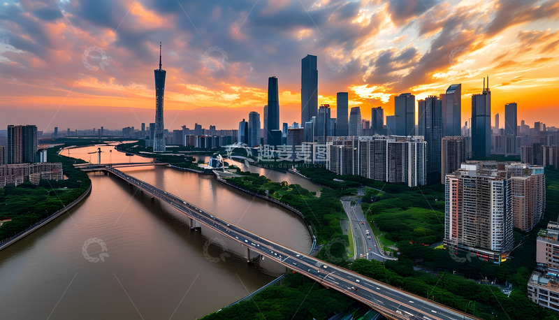 高清大图下载【趣麦麦图】远处看的广州塔