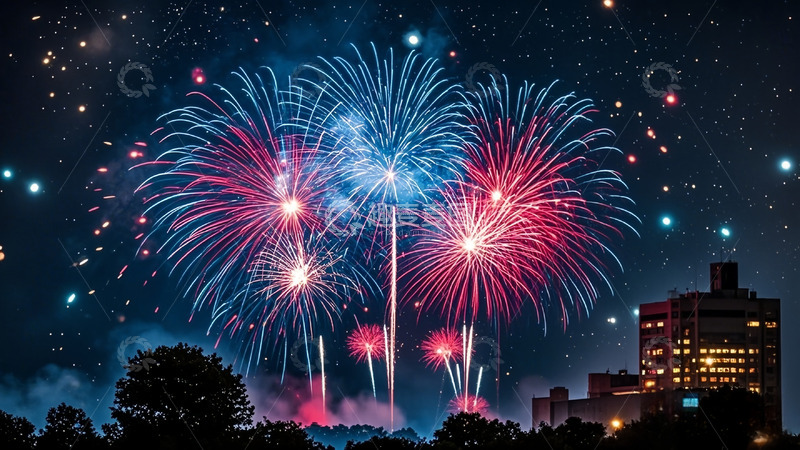 高清大图下载【趣麦麦图】五彩的烟花好看