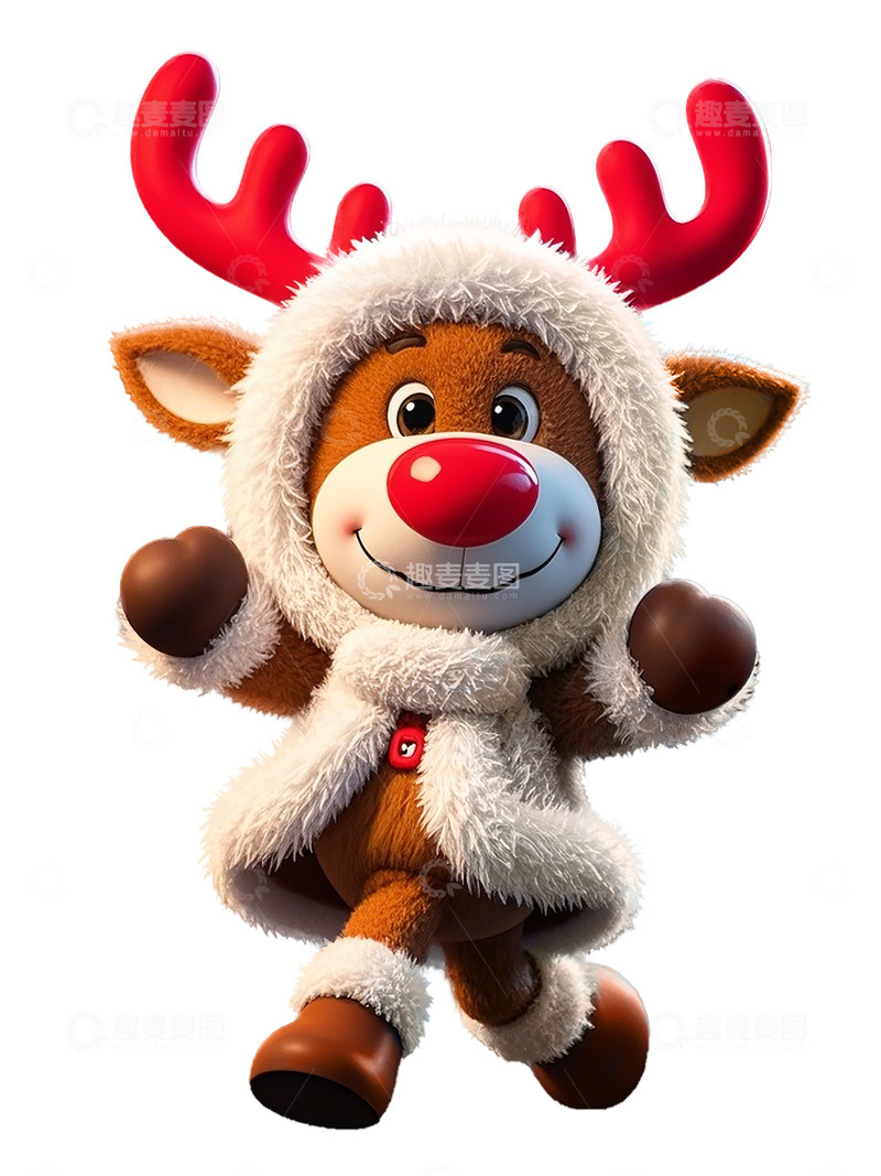 高清大图下载【趣麦麦图】圣诞布偶玩具驯鹿麋鹿