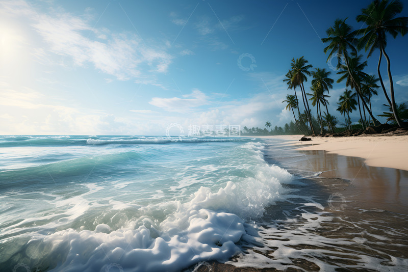 高清大图下载【趣麦麦图】海景浪花特写摄影