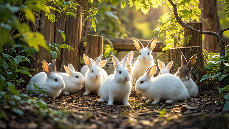 高清大图下载【趣麦麦图】一群可爱的兔子