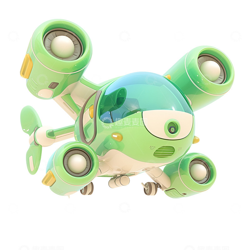 高清大图下载【趣麦麦图】卡通简约一个无人机