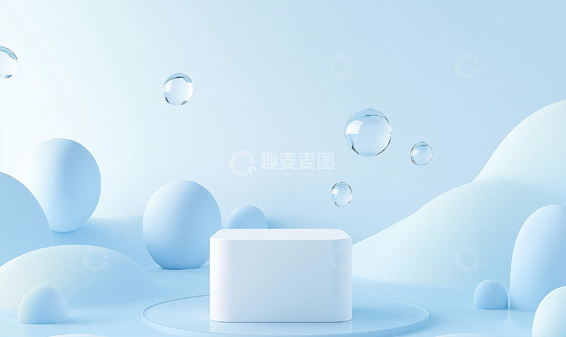 3d蓝色氛围背景