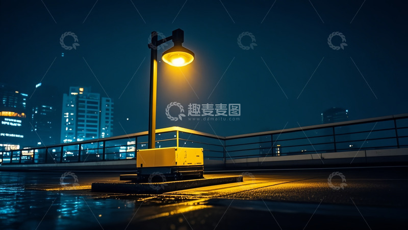 高清大图下载【趣麦麦图】圆圆的路灯很亮