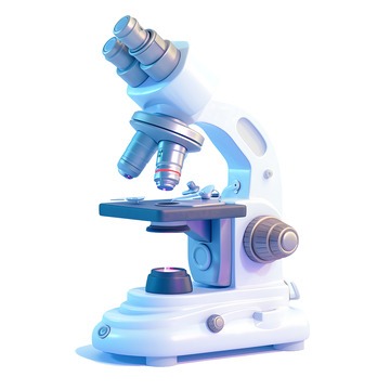 卡通简约显微镜