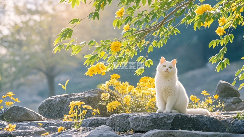 高清大图下载【趣麦麦图】发呆的小猫咪