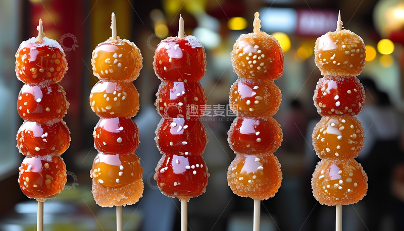 高清大图下载【趣麦麦图】一串串冰糖葫芦