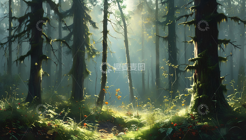 高清大图下载【趣麦麦图】树阳光好看树木