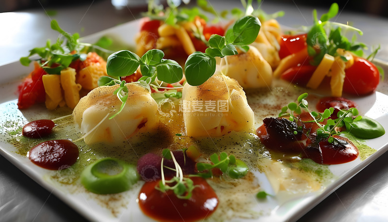 高清大图下载【趣麦麦图】一叠美食白色