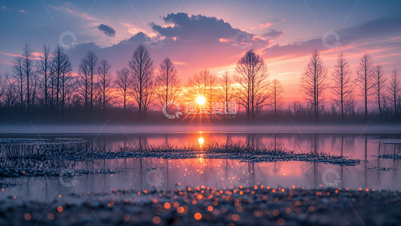 高清大图下载【趣麦麦图】乌云阳光水树