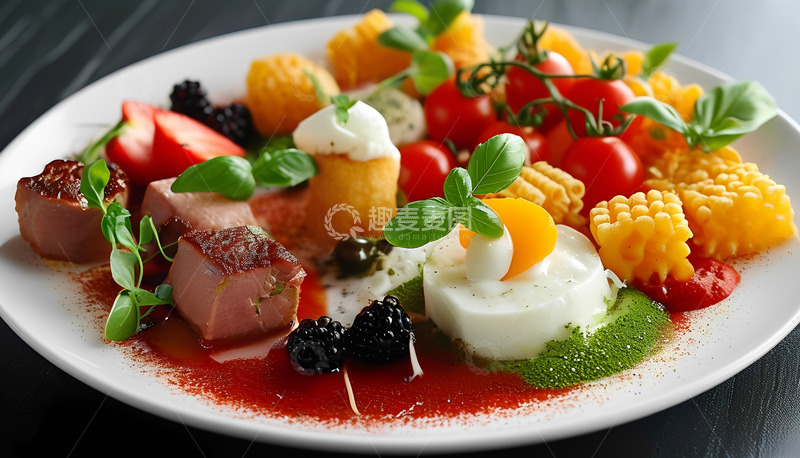 高清大图下载【趣麦麦图】一盘可口的美食