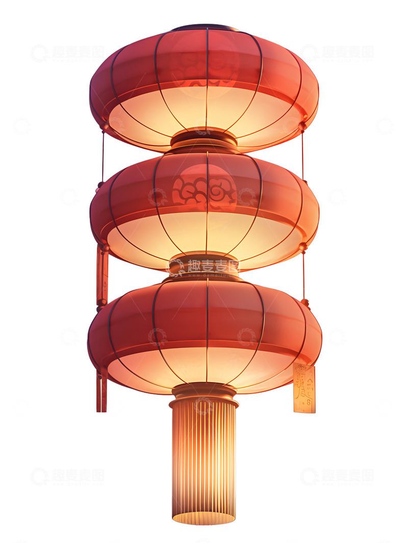 高清大图下载【趣麦麦图】一串灯笼卡通