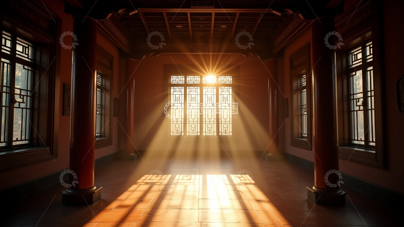 高清大图下载【趣麦麦图】窗户阳光柱子