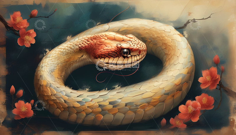 高清大图下载【趣麦麦图】一条凶猛的蛇