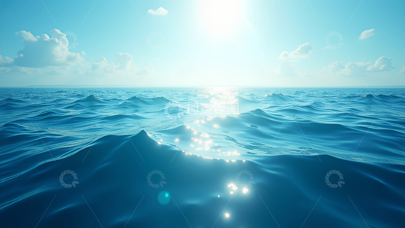 高清大图下载【趣麦麦图】阳光白云河水
