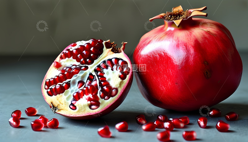 高清大图下载【趣麦麦图】石榴红色石榴子