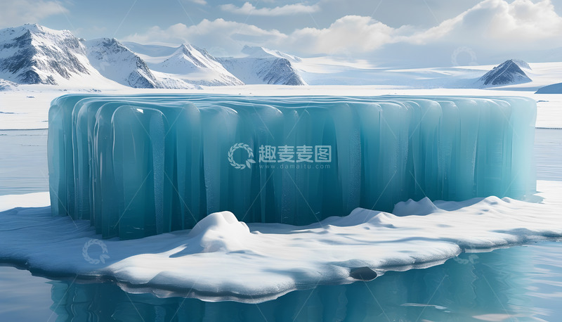高清大图下载【趣麦麦图】雪山冰块冬天