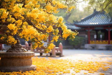 院落里的桂花树