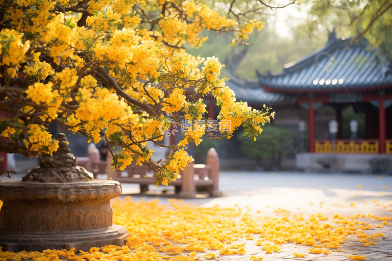 高清大图下载【趣麦麦图】院落里的桂花树