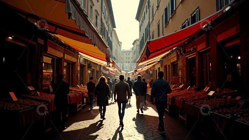 热闹的水果市场