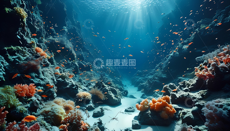高清大图下载【趣麦麦图】海水海底小鱼