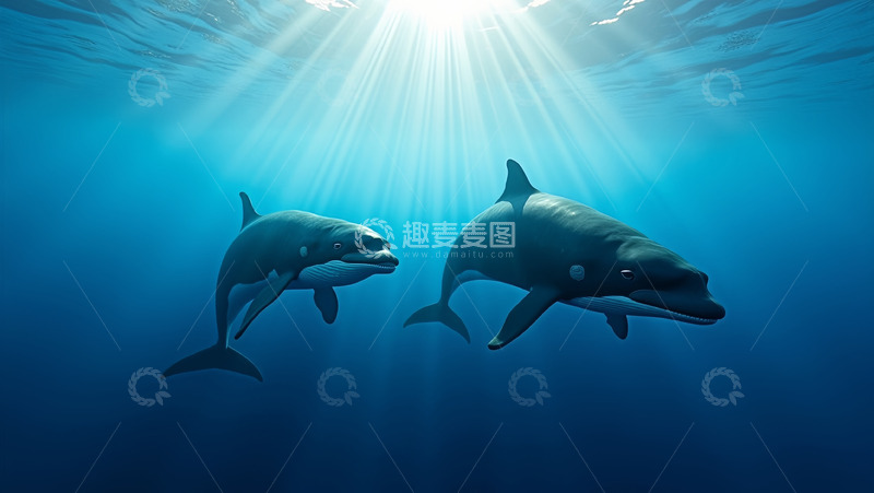 高清大图下载【趣麦麦图】鲨鱼海底海水