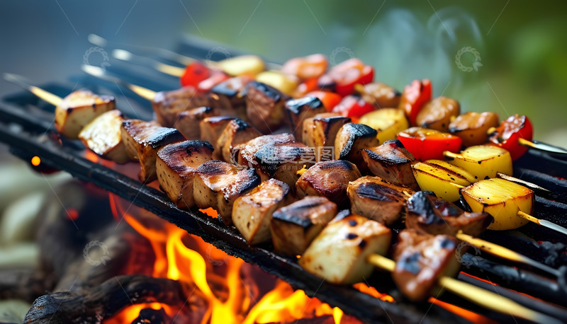 高清大图下载【趣麦麦图】烧烤炭火美味