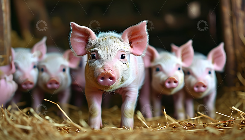 高清大图下载【趣麦麦图】一群可爱的小猪