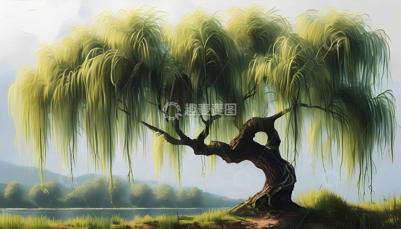 高清大图下载【趣麦麦图】柳树柳条大树