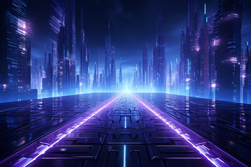 科技城市光线背景