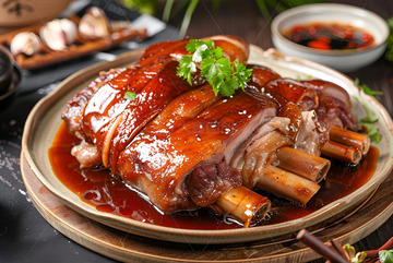 美味的卤肉大肘子