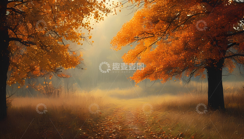 高清大图下载【趣麦麦图】阳光落叶小草