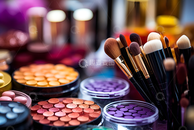 高清大图下载【趣麦麦图】彩色粉饼盒特写