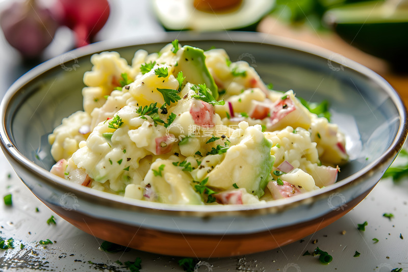 高清大图下载【趣麦麦图】一盘牛油果土豆泥