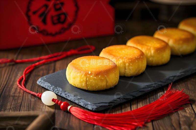 高清大图下载【趣麦麦图】中式糕点南瓜饼摄影图
