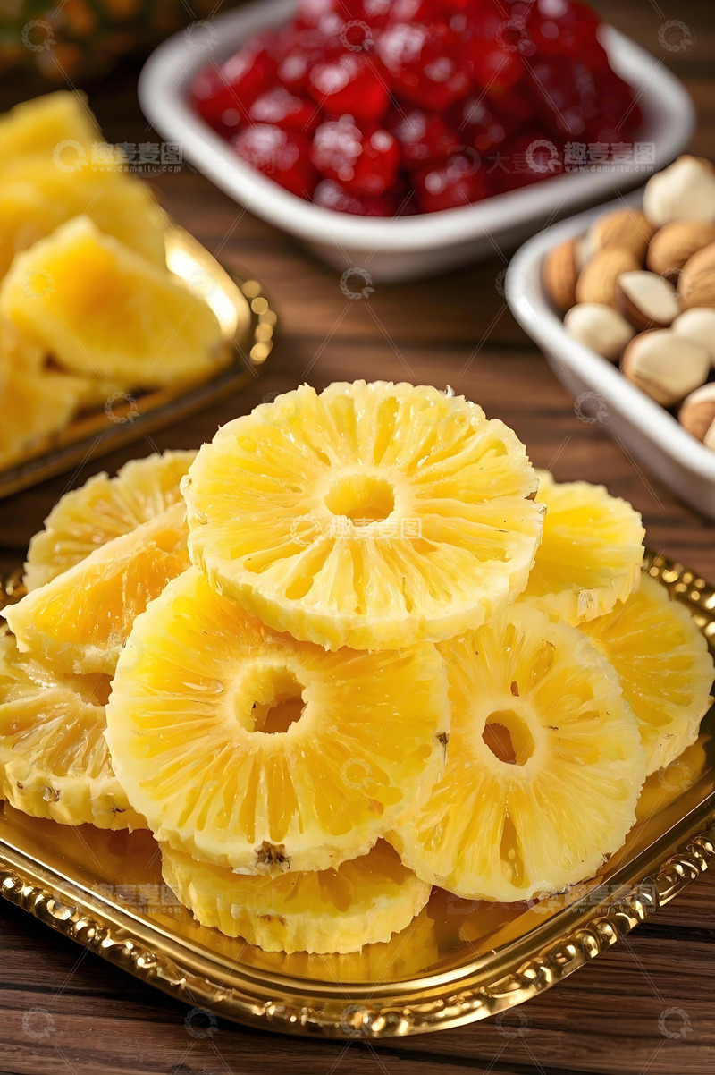 菠萝干春节果脯摄影图