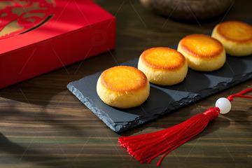 中式糕点南瓜饼摄影图1