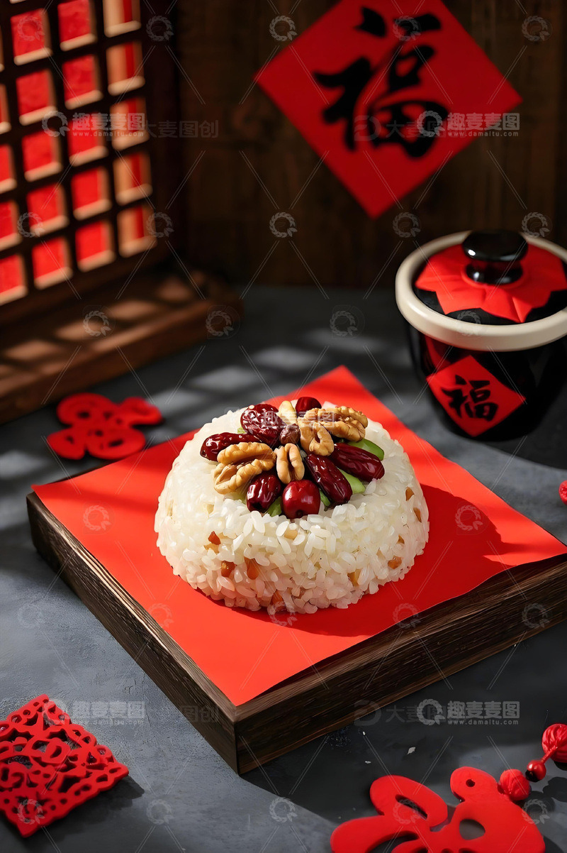 高清大图下载【趣麦麦图】八宝饭春节美食摄影图