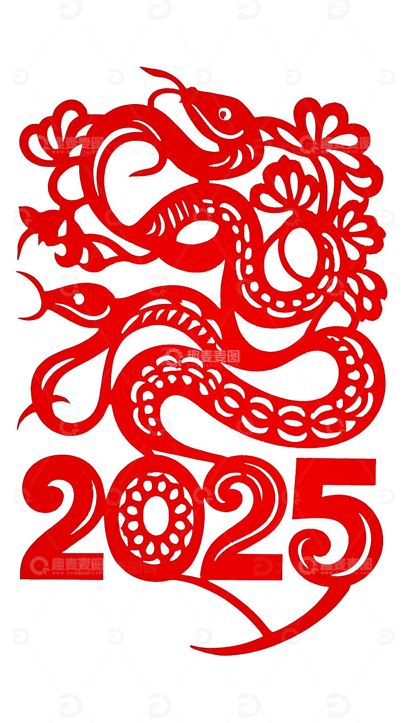 2025 春节 蛇年 剪纸