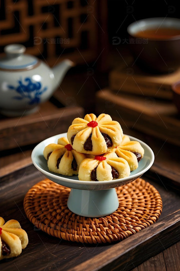 春节节日糕点摄影图