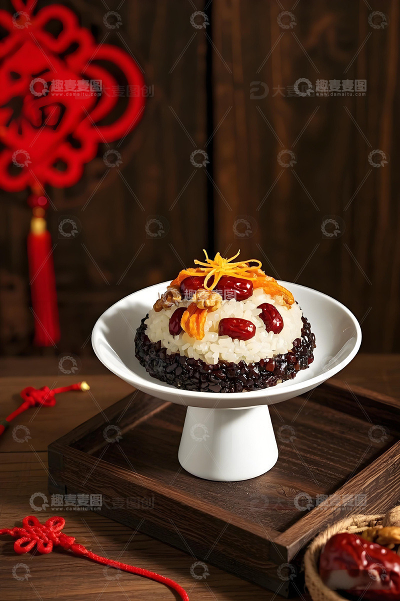 高清大图下载【趣麦麦图】春节八宝饭美食摄影图2