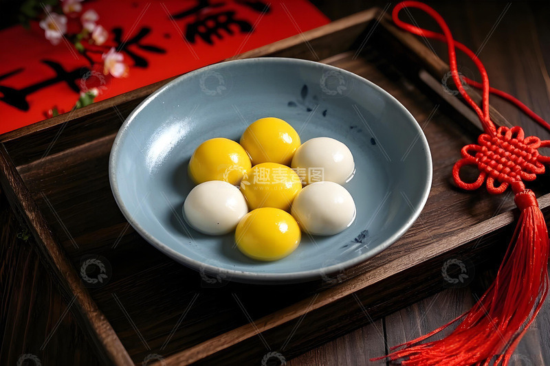 大黄米汤圆美食摄影图2