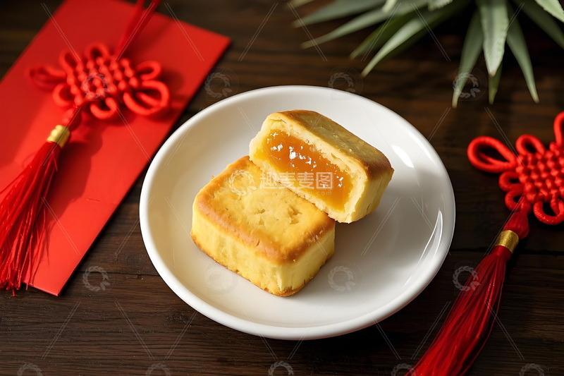 凤梨酥中华传统糕点摄影图
