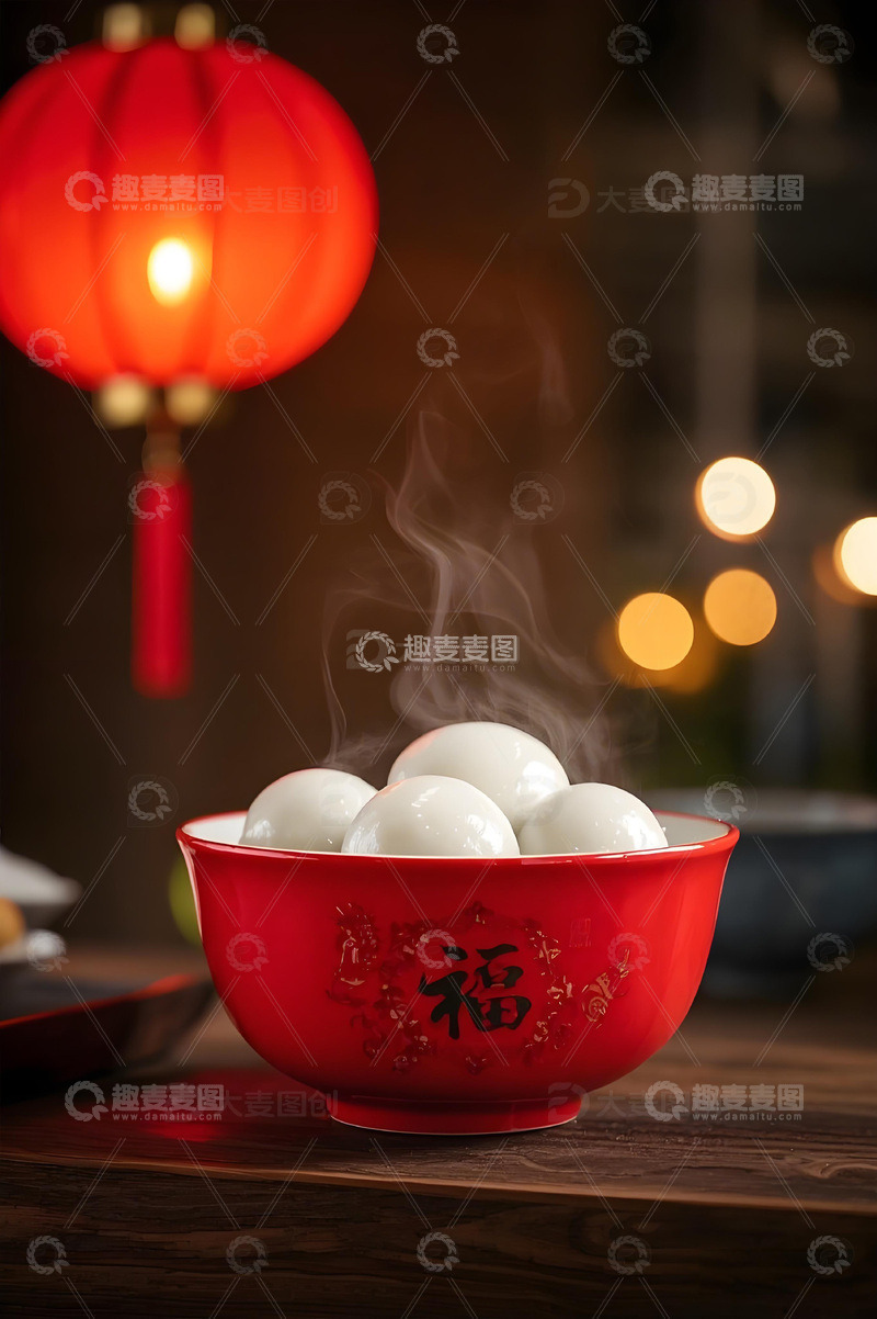 高清大图下载【趣麦麦图】元宵佳节美食汤圆摄影图