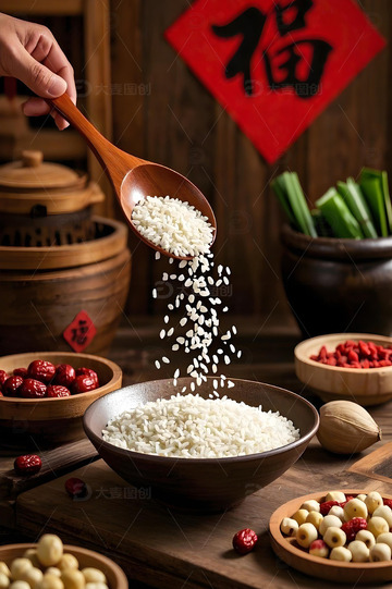 制作八宝饭摄影图