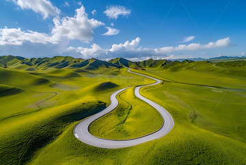 大草原上蜿蜒的公路1